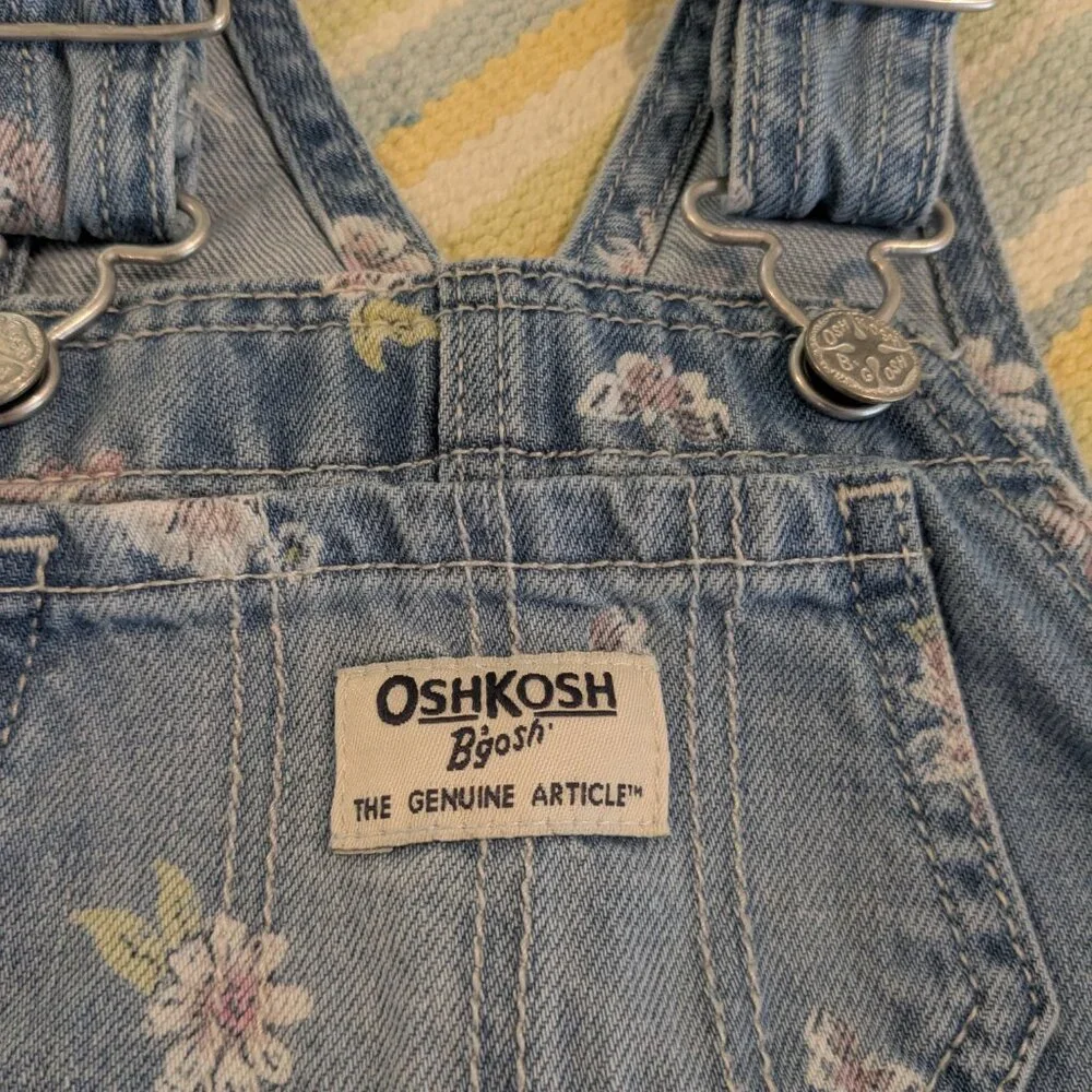 ⭐ Girl's Oshkosh Bgosh Denim / Jean Overall Dress Size 12 Months